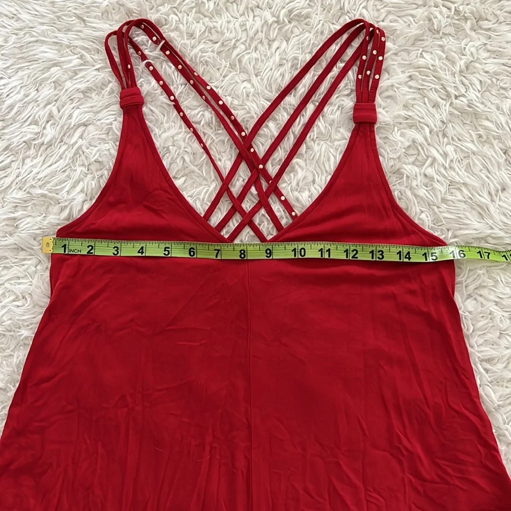 Candies Tank Top Red Gold Party Festival Size Medium - Picture 12 of 13